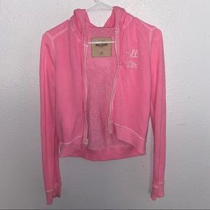 Hollister full zip pink jacket hoodie